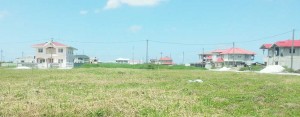 One of the private housing schemes under development on the East Bank of Demerara. 