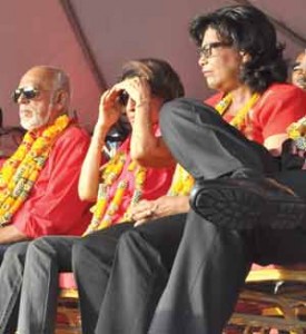 President Donald Ramotar and other officials at Saturday’s rally