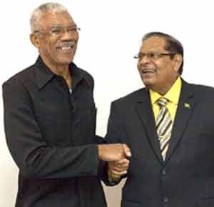 President David Granger and Prime Minister Moses Nagamootoo 