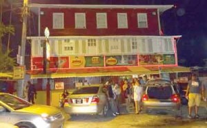  When the party was over, revelers retreated to Jerrries Waterloo Street. The bar was however, closed off. 