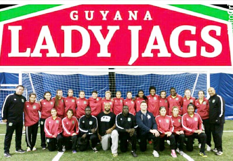 Lady Jags squad in Canada with Technical staff Kaieteur News