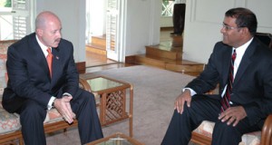 President Jagdeo meeting with Bernard Kerik