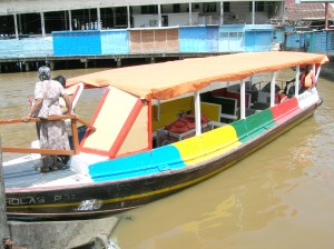 One of the speedboats  that has already complied  with the new regulations