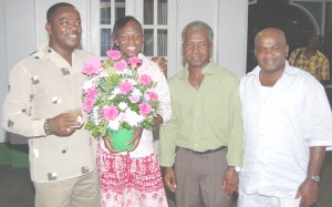 Recent GOA awardees (from left) Kaieteur News Franklin Wilson and Alika Morgan along with Michael Parris and Leslie Black.