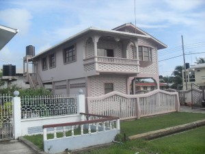 The magistrate’s house with the open verandah  door through which the bandit gained entry. 