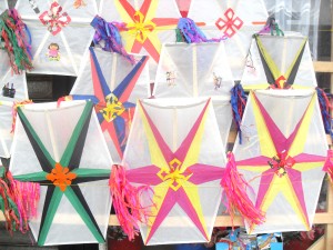 Kites on sale yesterday.