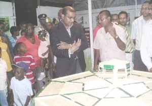 President Jagdeo at one of the 2009 Berbice Expo and Trade Fair booths.