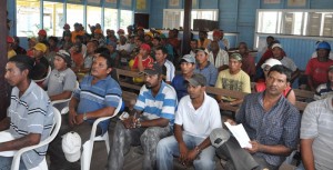 Staffers of Variety Woods at Bamboo Landing  paying rapt attention on Wednesday. 