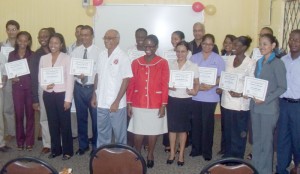 Guyana National Bureau of Standards (GNBS) is celebrating National Quality Week that coincides with World Standards Day, which is commemorated annually on October 14, and part of a week’s celebration. The theme chosen is “Tackling Climate Change through standards.” An award ceremony for standard compliant companies was held yesterday at GNBS in the Sophia Exhibition Site, 23 certificates were awarded to companies, Labs and Jewellers’. The recipients were Caricom Rice Mills Limited, Aeronautical Engineering School, Edward Beharry and Company, Guyana Sugar Corporation, National Milling Company, Demerara Oxygen Company Limited, Demerara Distillers Limited, Banks DIH Limited, ‘Eureka’ Medical Laboratory, Dr. Balwant Singh Hospital, Woodlands Hospital, Georgetown Public Hospital Corporation, St. Joseph’s Mercy Hospital, Prasad’s Hospital, Sigma Labs, Kings Jewellery World, Steve’s Jewellery, Jewellery By Niko’s, Guyana Thermoplastics Limited, Plastic Products Limited, Gafoors and Toolsie Persaud Limited. According to the Executive Director of GNBS, Dr. Chatterpaul Ramcharran, we want all entities to be standardized within the public and private sectors with certification so that shipments can be recognized as meeting International Standards.  The three pillars for this are Standardisation, Conformity assessment along with Legal and Industrial Metrology. We are trying to promote Standardisation so products can comply with international norms and Standards.  