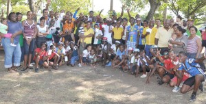 One Happy Family!!! Members of the Humphrey’s Family pose with prize winners of the 12th Annual Cycling Extravaganza at the National Park. (Franklin Wilson photo)   