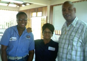 ERC Chairman Bishop Juan Edghill and two of the participants