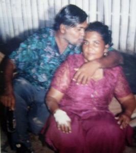 Sarjudai Persaud and her husband in happy times