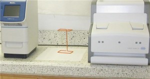 The H1N1 testing equipment at the National Reference Laboratory. 