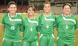 Goal scorers from left, Mariam el-Masri, Ashley Savona, Ashley Rodrigues, Kaithlyn Wong-You