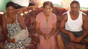 Robbery victims: Savitri Mootoo, Latchminarine Sammy and Vernon Mootoo