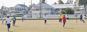 Telephone House ‘Fibre Optic’ Ladies seen during a practice session last Saturday at the Police Sports Club ground.  