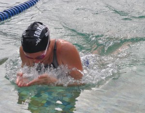 Jessica Stephenson  in action during one  of her races