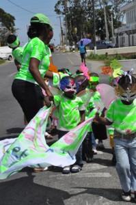 These nursery school children were also on the streets