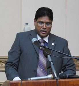Suriname’s Minister of Justice and Police Chandrikapersad Santokhi  