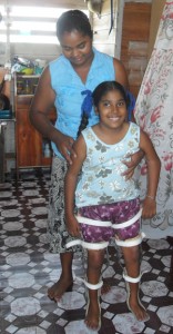 Life for nine-year old Rajani Persaud has been made much easier after she acquired a caliper through  the benevolence of fellow villagers residing overseas.  