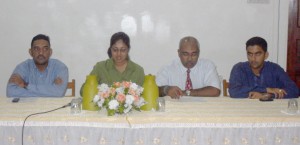 The IAC representatives at yesterday’s press conference. 