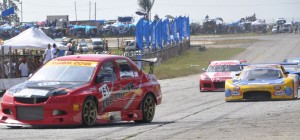 The most in-form Group 4 driver Kevin Jeffrey leads  Andrew King and Mark Vieira at the last Race Meet.