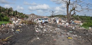 The landfill at Le Repentir, beyond its capacity.