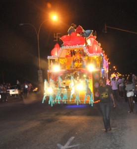 The PYO motorcade during its journey to LBI Community Centre Ground, East Coast Demerara.