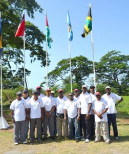 Guyana team at opening ceremony yesterday.