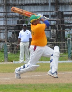 John Ramsingh hits out during his top score 