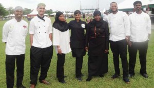  The proud Guyanese chefs and their assistants were a hit.