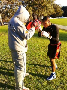 Laured Stewart in training mode in Australia.