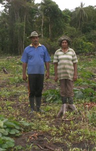 Mr. Dhookie begins another day in the fields with his “rock and foundation”, wife Radica