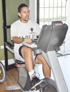 Alex Arjoon keeps in shape Top End Fitness Centre.