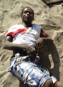 The badly wounded man who was reportedly sent to attack the woman.