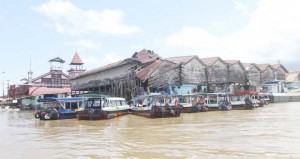 The dilapidated Stabroek Market wharf.