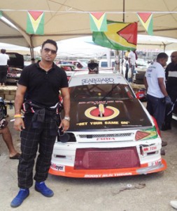 (Flashback) - Reigning Group 2B champion Afraz Allie poses next to his Toyota Starlet at the 2013 CMRC in Jamaica. 