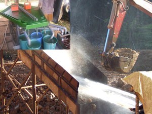 Shaking table for mercury-free gold recovery technology 