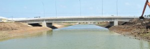 A view of the Hope Canal Bridge, completed in February 2014