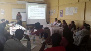 Chief Executive Officer of JANAAC Sharonmae Shirley addressing the gathering upon the importance of accreditation. 