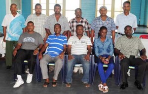 President Chitnarine Persaud (seated centre) and other members of the WDCUA executive.