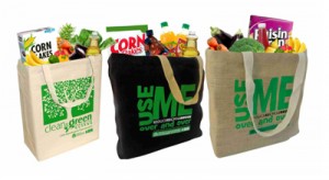 Three of the attractive reusable bags.