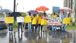  AFC during protest action outside the US Embassy Georgetown.