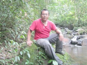 Enjoying the outdoors during a recent visit to his father’s hometown, Hosororo, North West District.