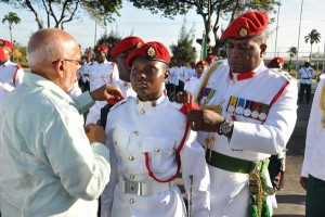 Lone female, Second Lieutenant Winette Smartt was awarded best drill and military knowledge