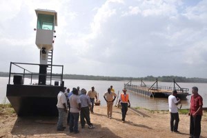 The $120M roll on/roll off barge with propulsion units and controls that are to be connected at the end of the access road of Section Two of the Amaila Falls road. 