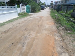 a section of the Dr. Miller Road causing consternation with residents