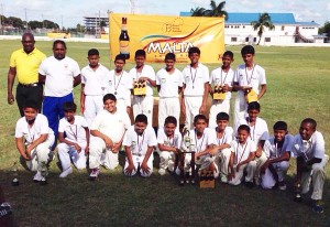 Members of the victorious Everest CC U13 team. 