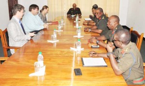 ABC representative during the meeting with GDF officers 