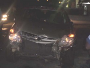 The damaged car parked on Durban Street.